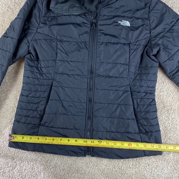 The North Face Womens Puffer Jacket Black Full Zip Insulated Warm Size M W - Picture 9 of 9